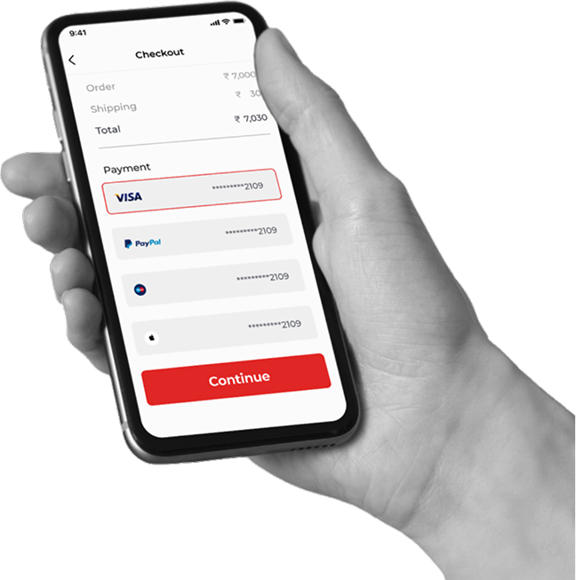 Payment gateway integration with Visa, PayPal, Stripe, KNET logos